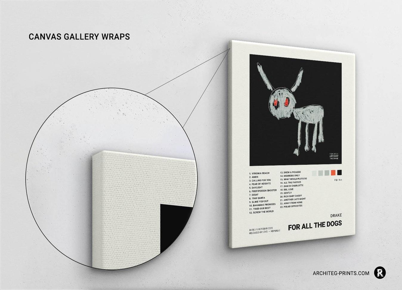 Drake - For All the Dogs Music Album Cover Poster | Architeg